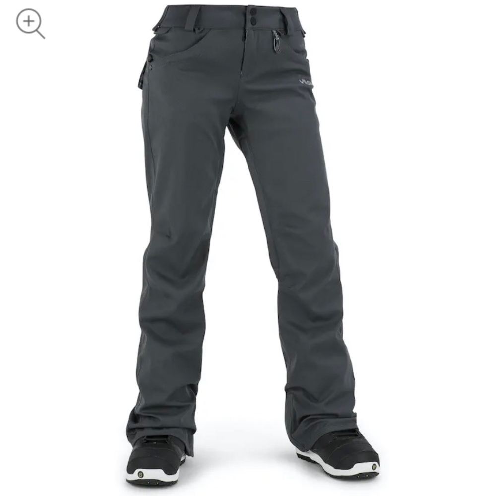 Volcom Womens Species Stretch Slim Ski & Snowboard Pants Charcoal Gray Large
